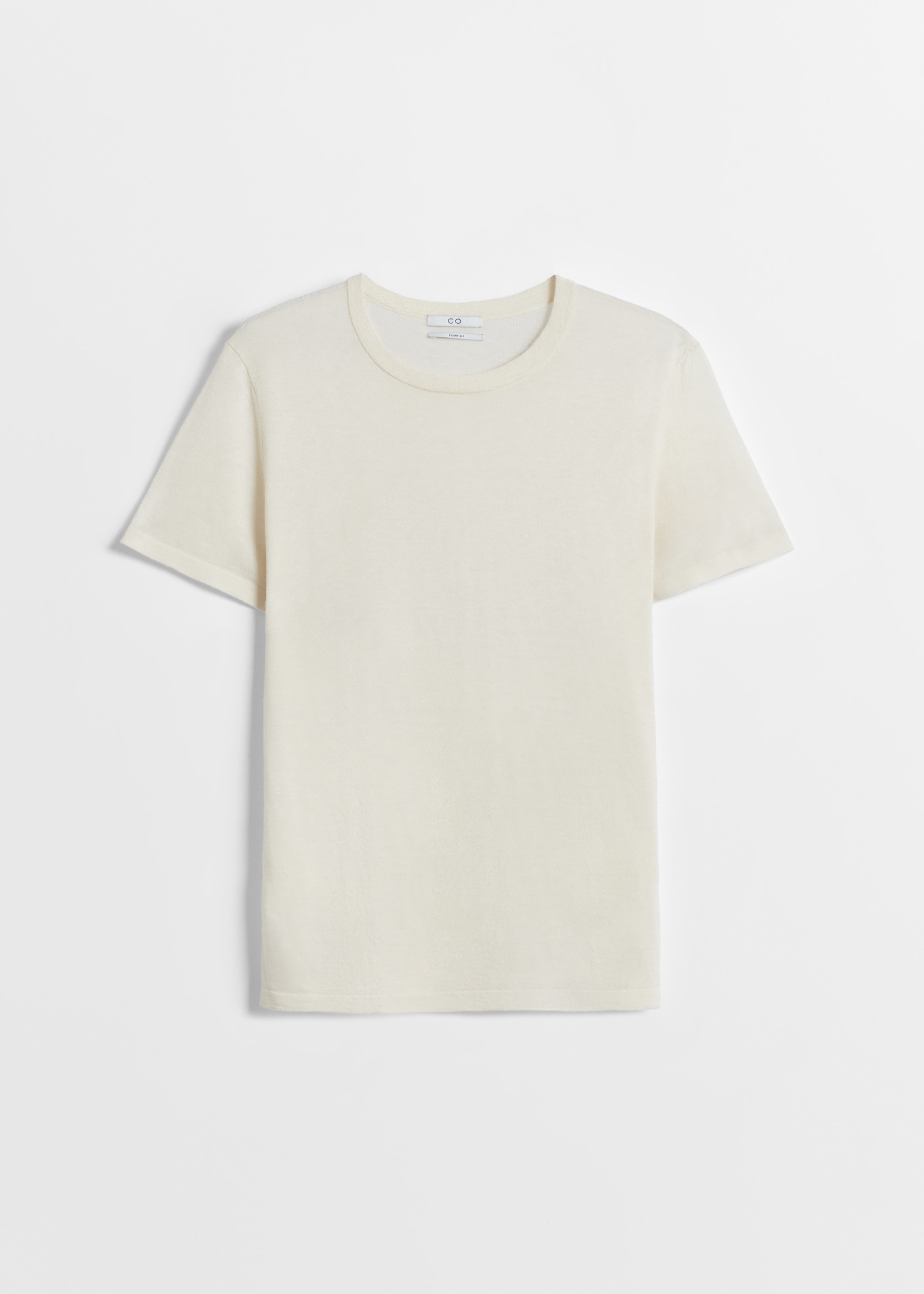 Knit T-Shirt in Fine Cashmere - Ivory | CO