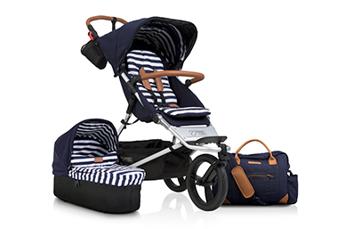 Luxus: Buggy, Babytragetasche plus™, Elterntasche mit Wickelauflage und Schulranzenclips