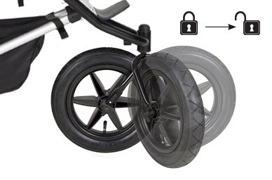 lockable front wheel
