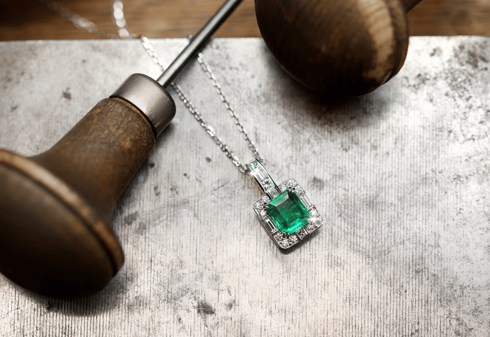 Fairfax & Roberts Emerald & Diamond Necklace