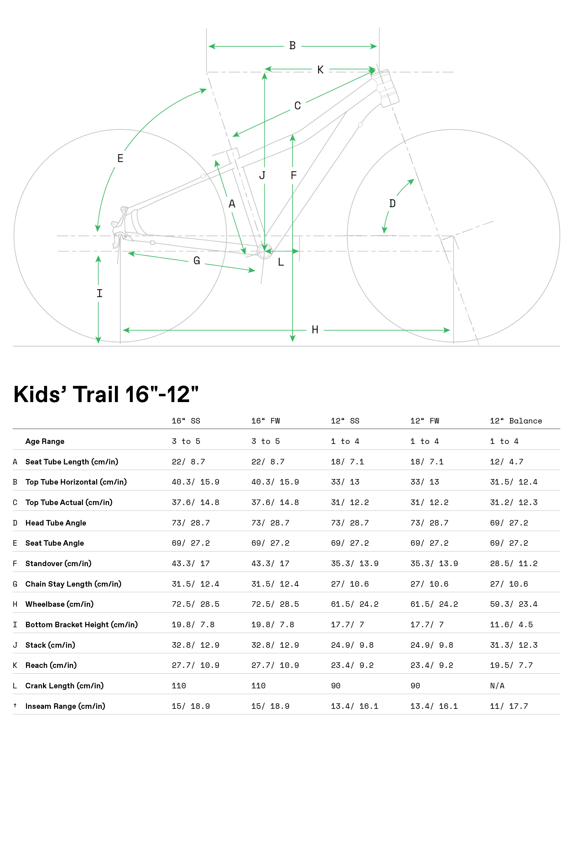 cannondale kids trail ss 16