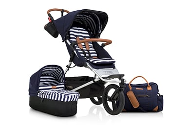 Luxury beinhalten Kinderwagen, carrycot plus™, Wickeltasche mit Wickelauflage und Clips für die Tasche