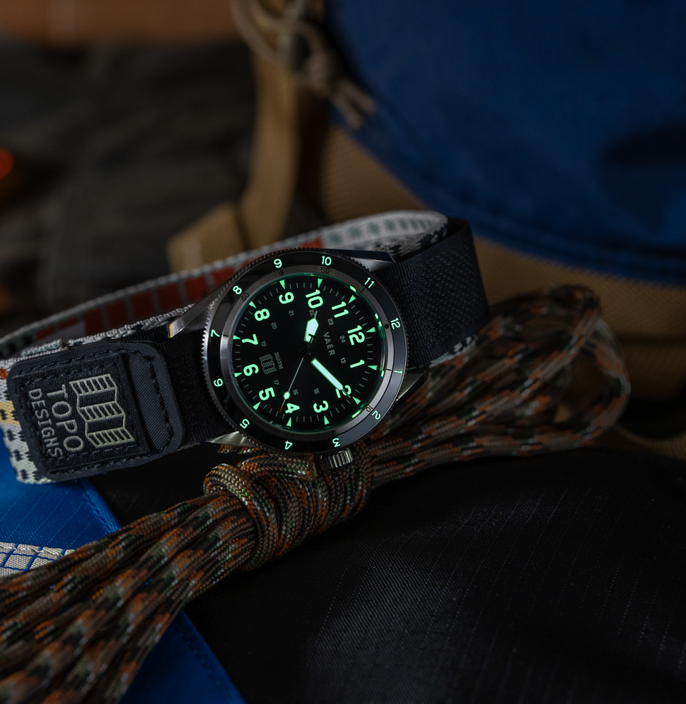 Vaer x Topo Designs x Worn & Wound Solar Hiker V2 Strong Lume