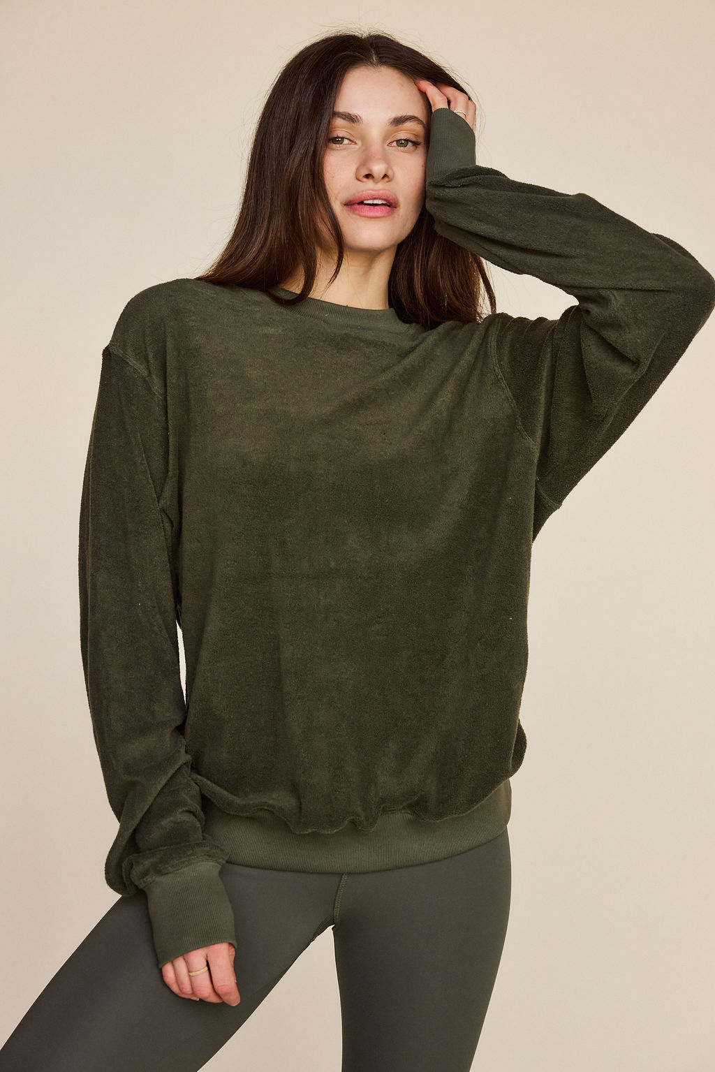 Strut This Womens Mason Sweatshirt in Inside Out Oak