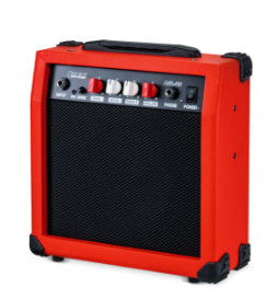 red 20-watt electric guitar amplifier 