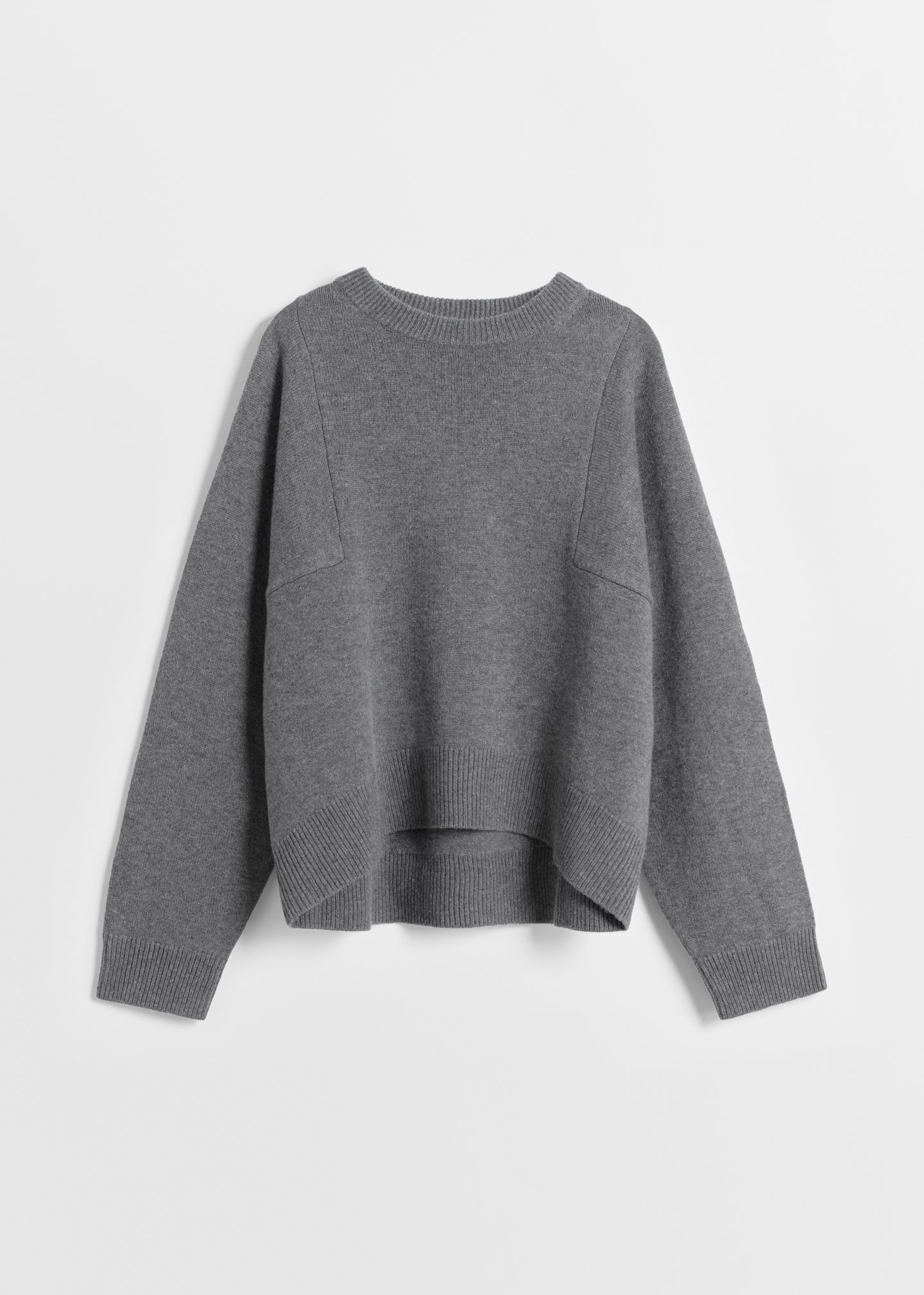 CO - Crew Neck Sweater in Wool Cashmere - Grey
