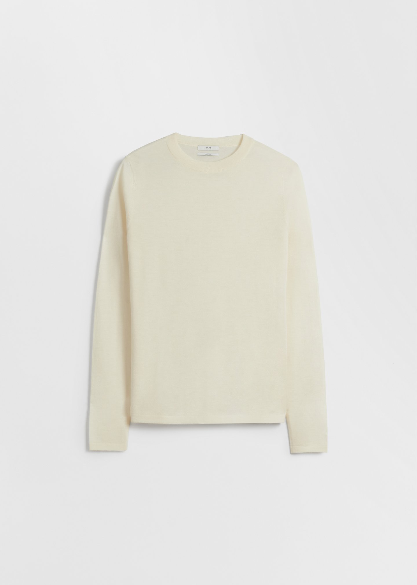 CO - Long Sleeve Crew Neck in Fine Cashmere - Ivory