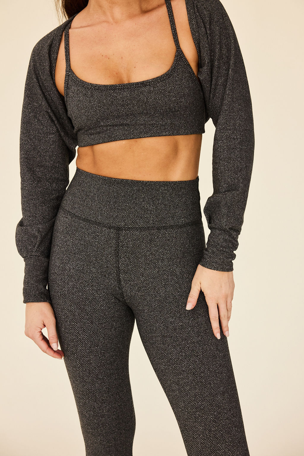 Strut This Womens Shrug in Herringbone