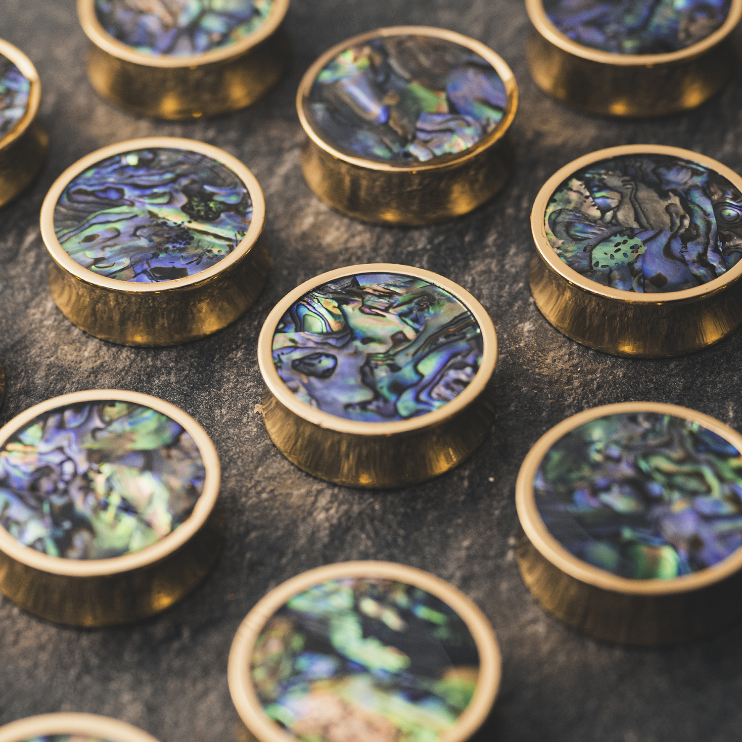 Abalone Inlay gewichtete Messing- Plugs - Plugs, Messgeräte, kundenspezifische Plugs