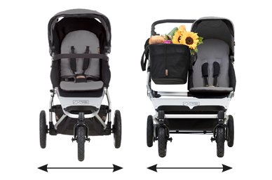 same width as a single buggy
