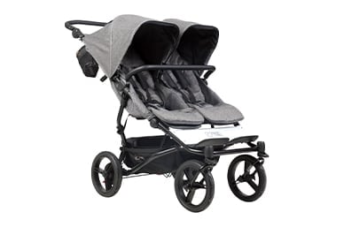 a comfortable sized side-by-side double buggy at 17kg / 37lbs, for on and off road adventures
