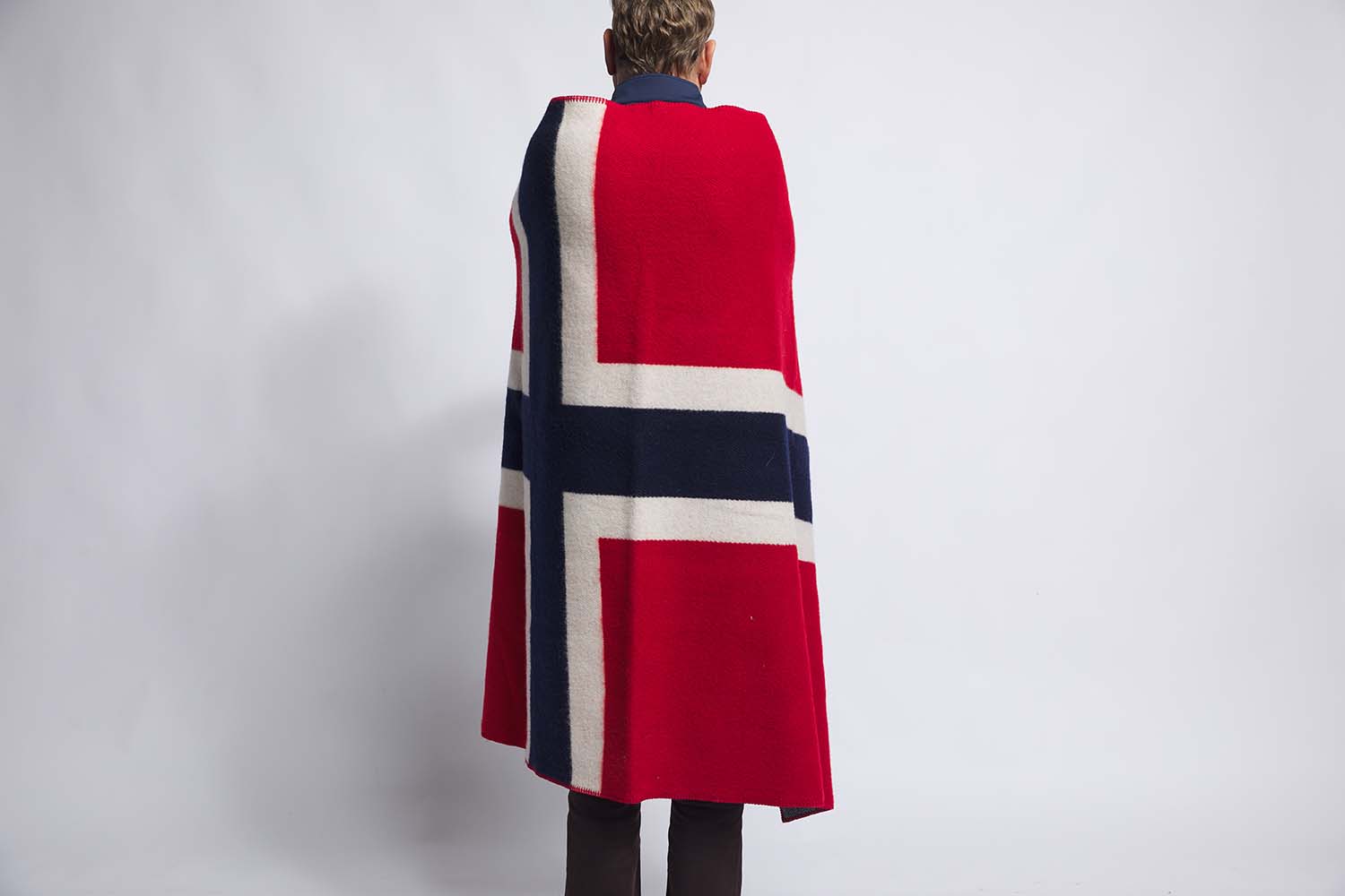 image of Norwegian Flag Wool Throw