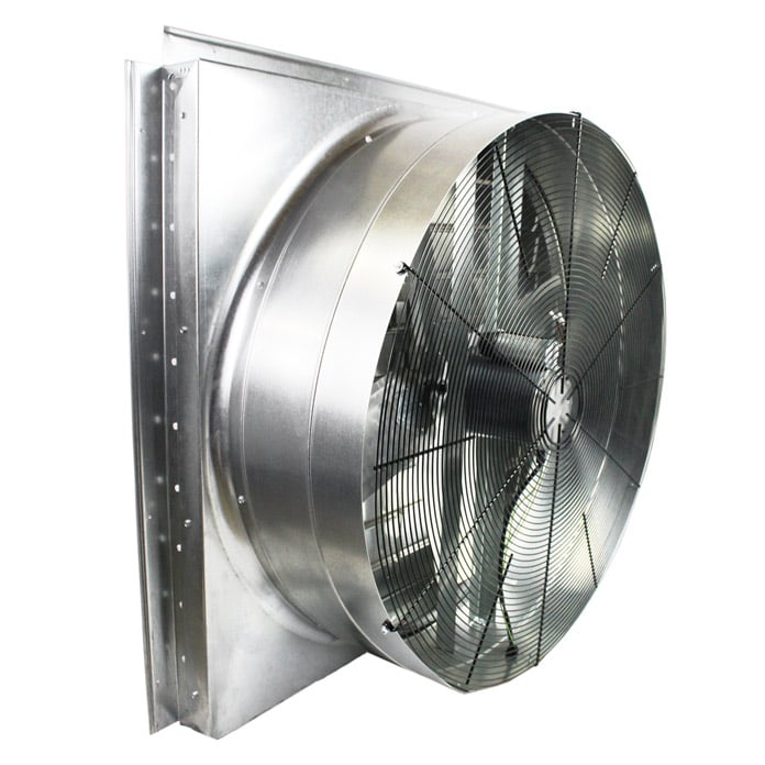 Angled view of the IF36 showing the steel housing and safety grille.