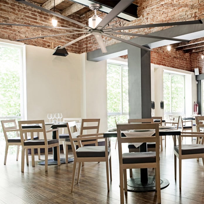 A restaurant can greatly benefit from our large ICF fans, which circulate heated or cooled air throughout the space for a comfortable, even temperature.