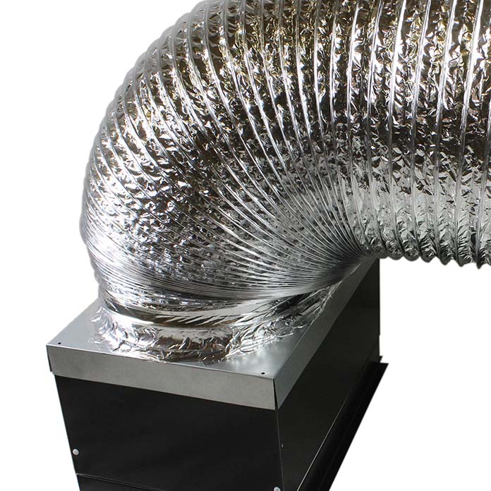 Damper box with duct attached.