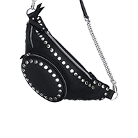 PR COMMANDE SAC BANANE CARRIE CUIR NOIR D TAILS CLOUT S LE