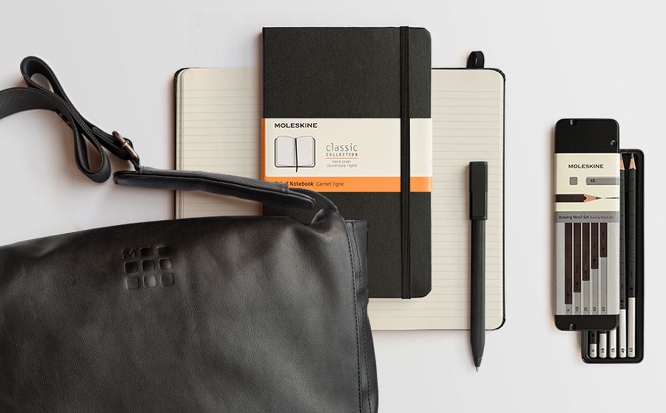 moleskine leather briefcase