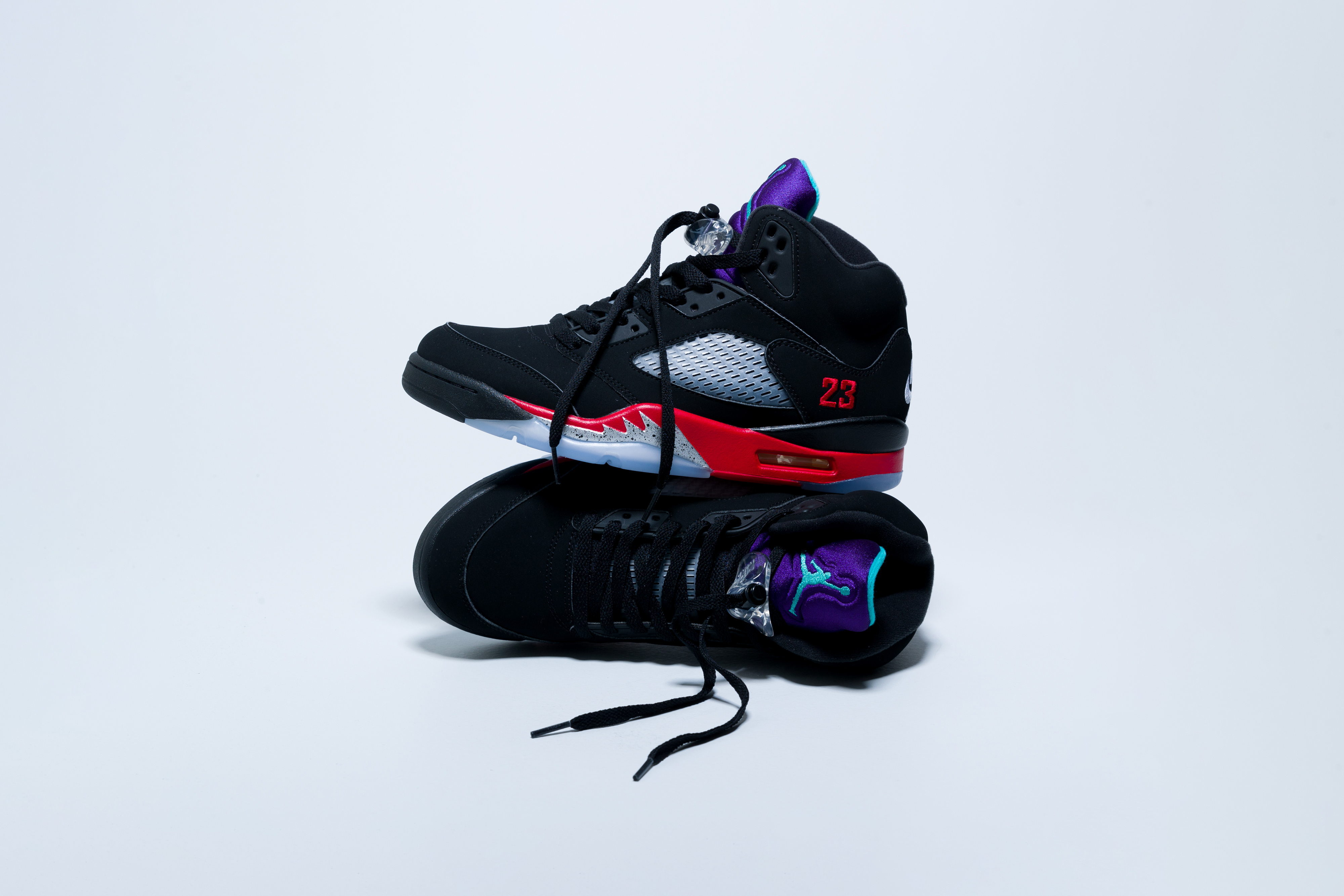 black red and purple jordan 5