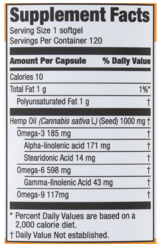 Hemp Seed Oil Softgels 2-pack