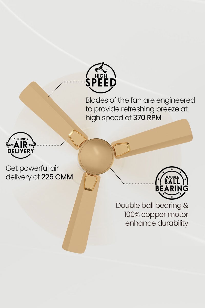 High Speed, Superior Air Delivery, Double Ball Bearing