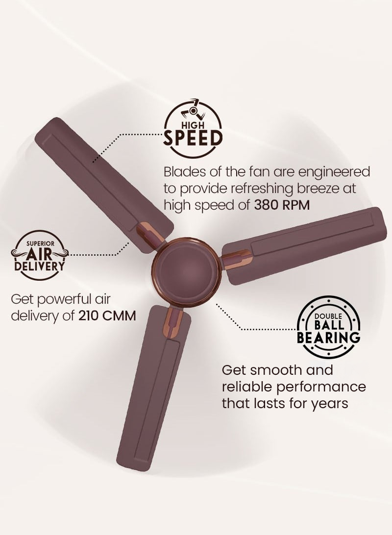 High Speed, Superior Air Delivery, Double Ball Bearing