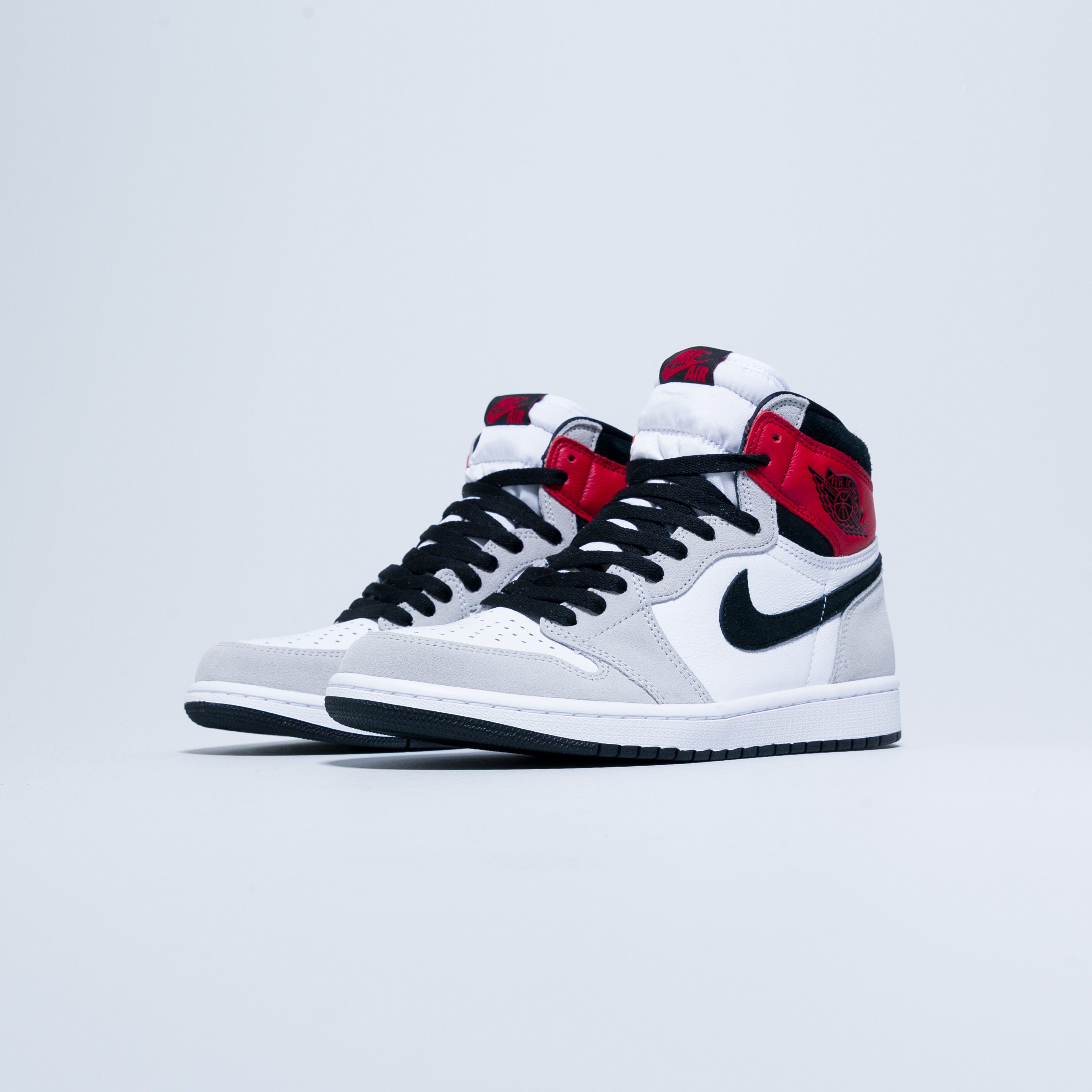 Jordan Air Jordan 1 Retro Hi Og White Black Light Smoke Grey Varsity Red Up There Jordan Air Jordan 1 Retro Hi Og White Black Light Smoke Grey Varsity Red Up There