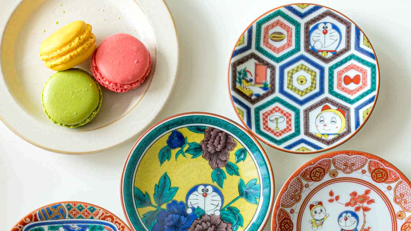 Doraemon KoKutani Kutani Sauce Plate JAPAN KUTANI SHOP