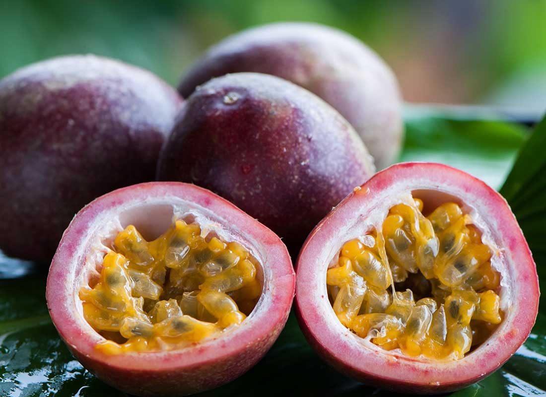 collection of passion fruit on a table