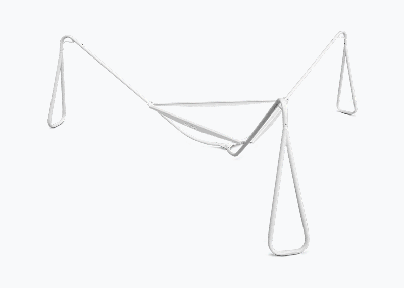The lightest, portable hammock stand to hang from park-to-patio.