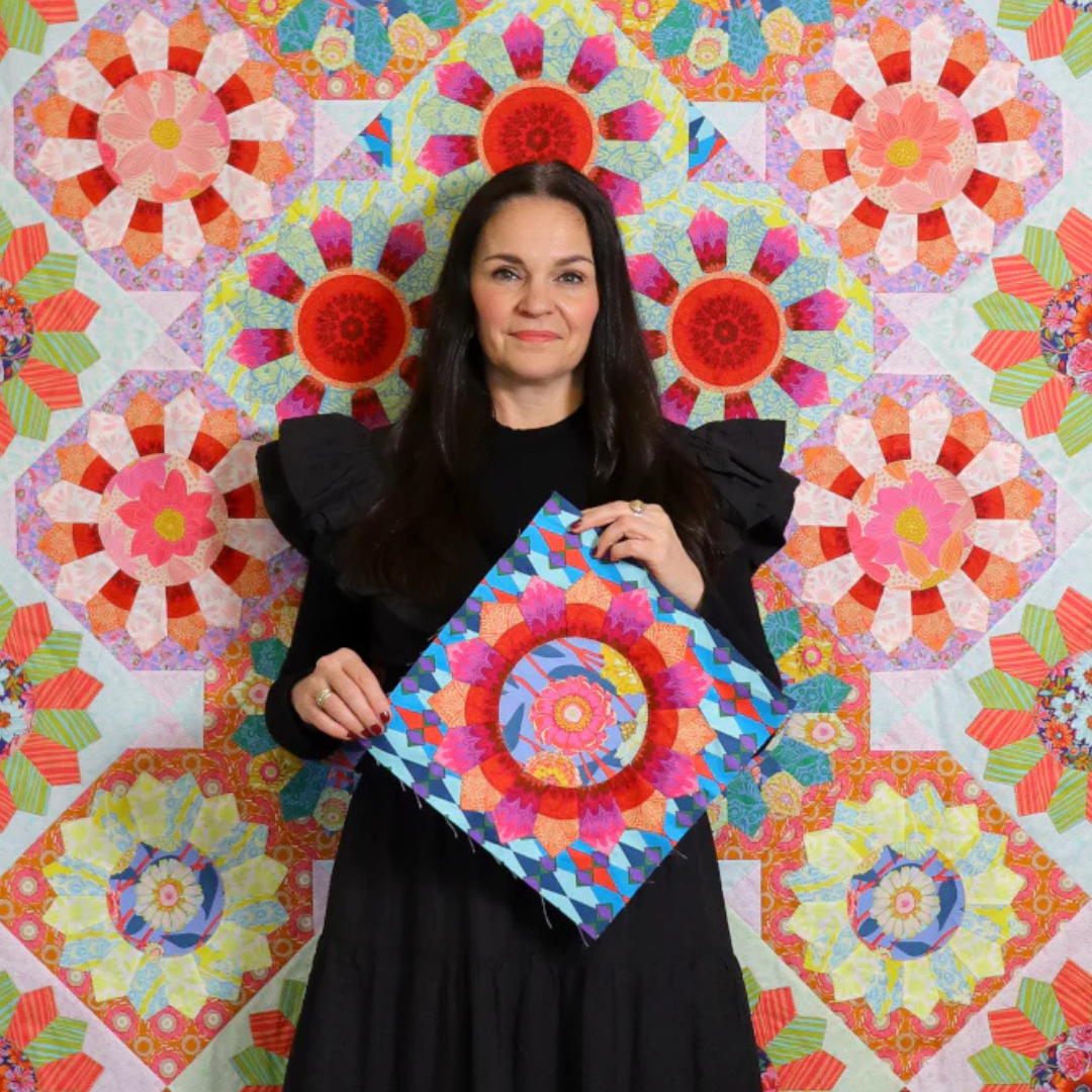 Anna Maria Parry fabric is bold and bright, with modern-meets-vintage charm.