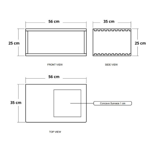 Circa Floating Bedside - European Oak dimensions mobile