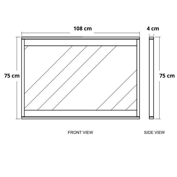 Circa Hanging Mirror 2 - European Oak dimensions mobile