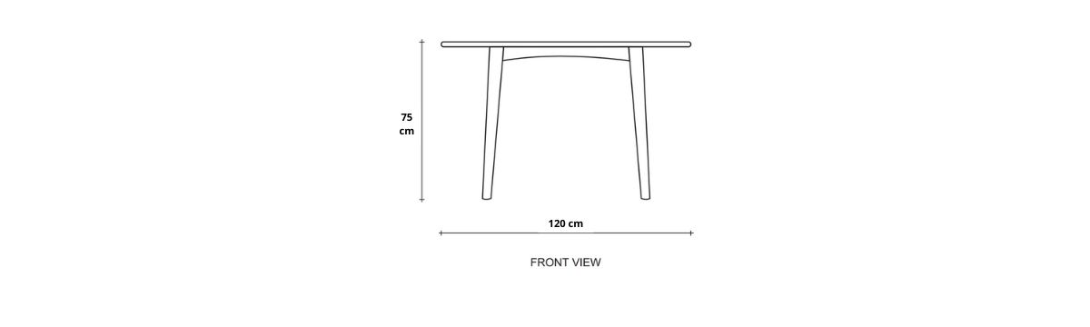 Grasshopper Round Dining Table 120(CM) - FSC Recycled Teak dimensions desktop