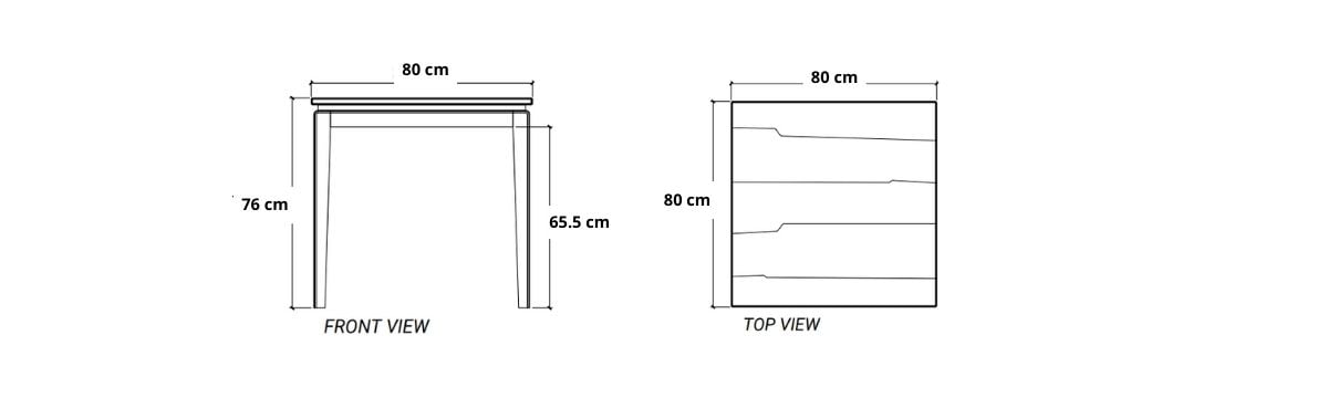 Twenty Twenty Dining Table 200(CM) - European Oak dimensions desktop
