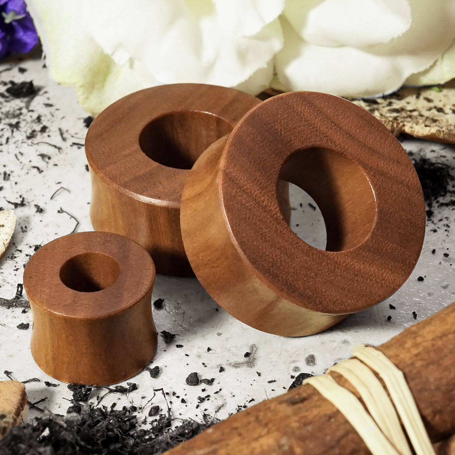 Saba Wood Tunnels - Custom Plugs, Ear Plugs, Gauges, Stretched Ears