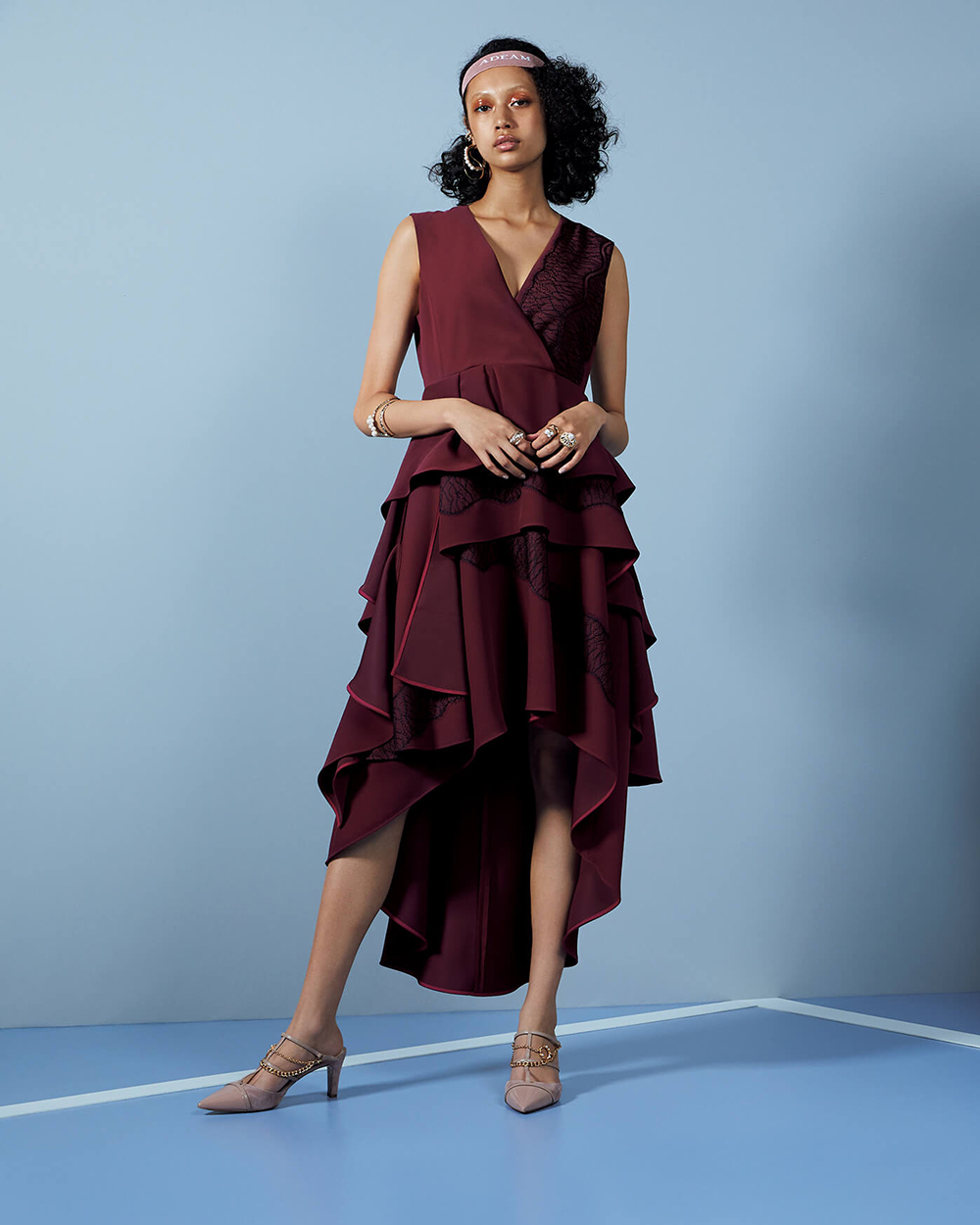 coast charlotte 3 tone lace dress