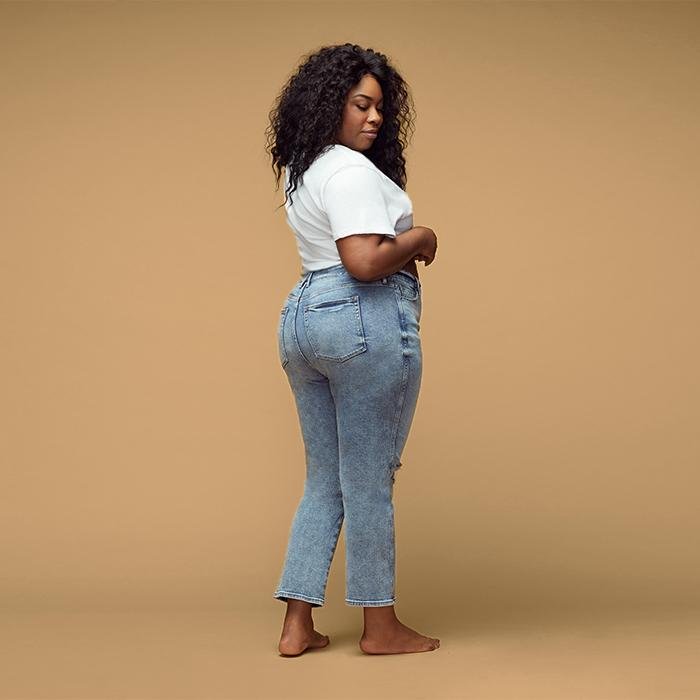 girl in jeans size 16