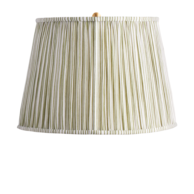 12 inch straight empire shade in green candy stripe block