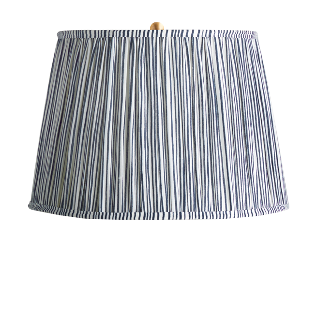 12 inch straight empire shade in navy candy stripe block