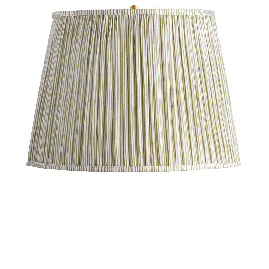 16 inch straight empire shade in green candy stripe block