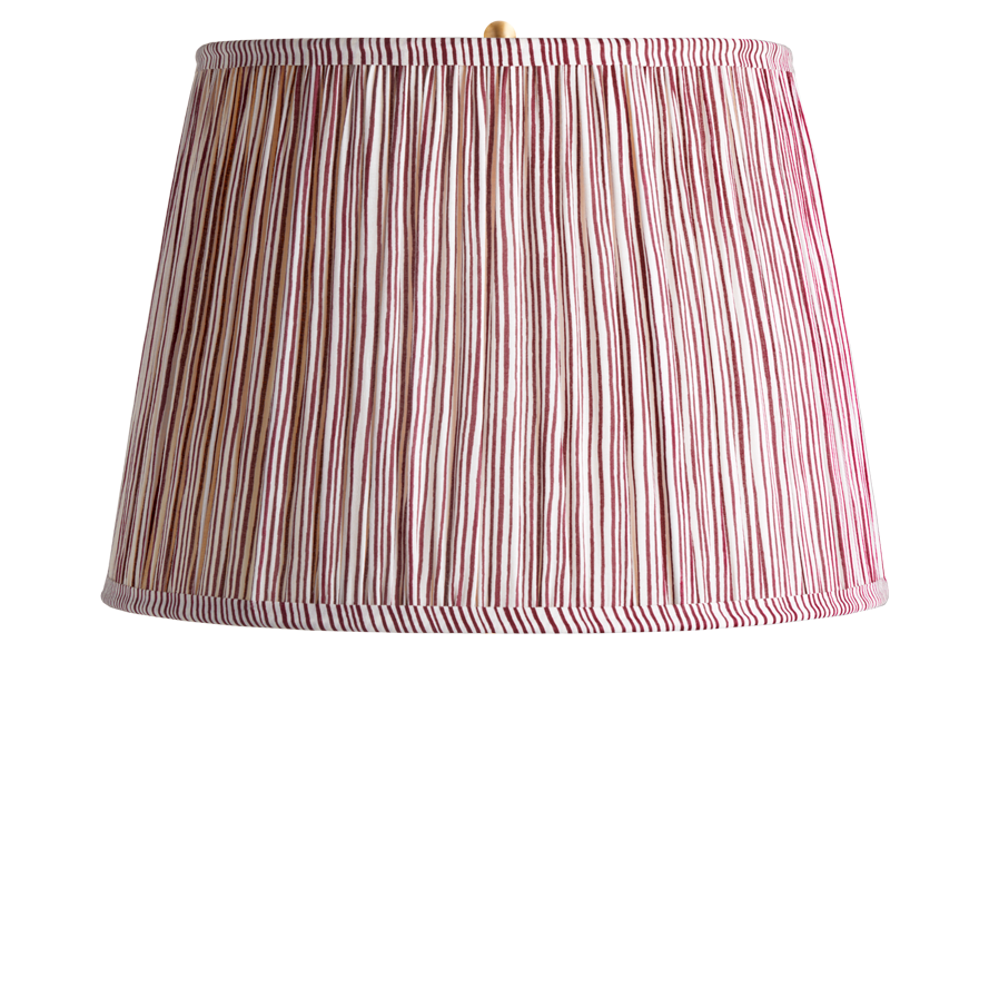 16 inch straight empire shade in ruby candy stripe block