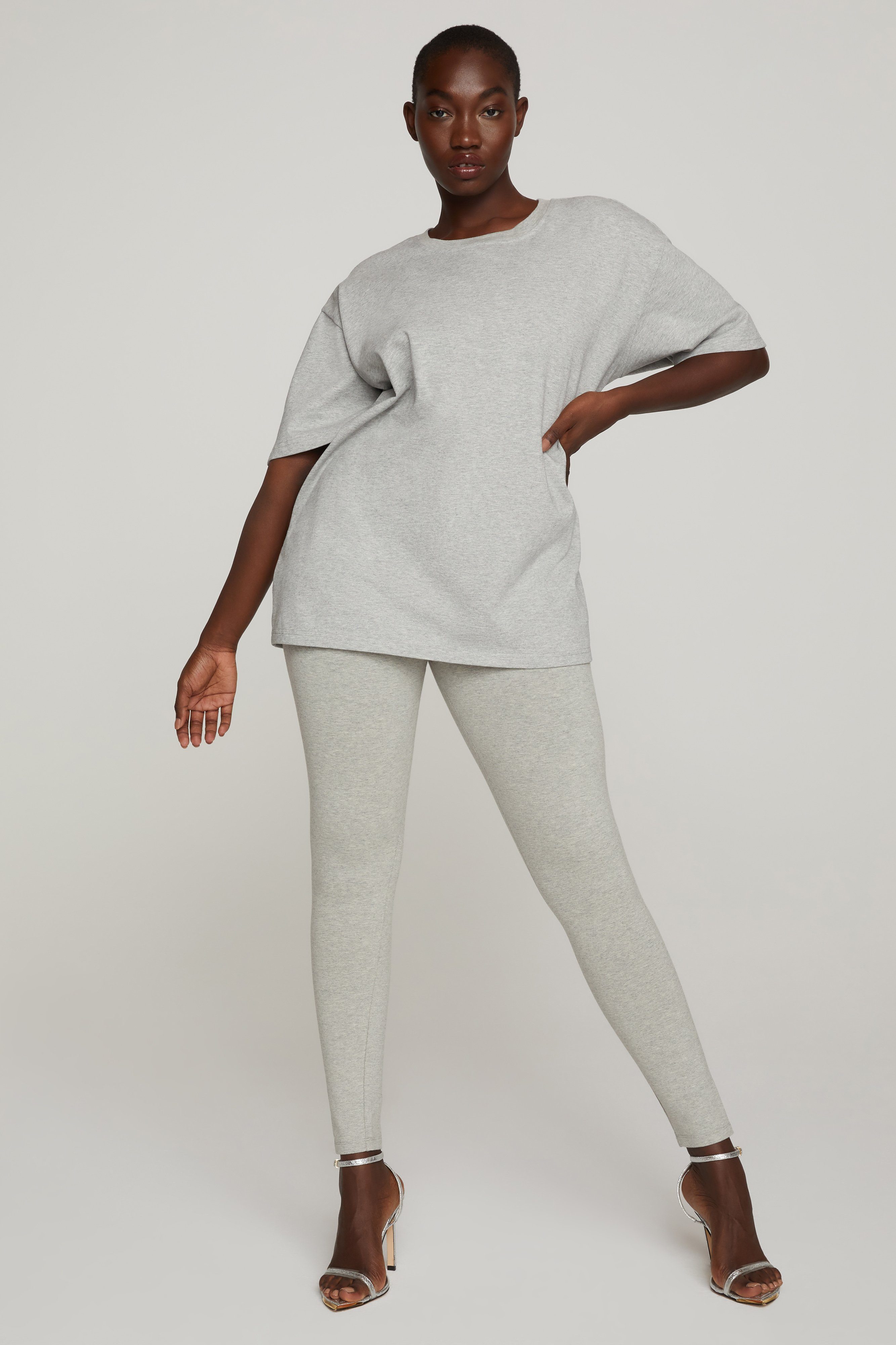 Styled With feature image for product ESSENTIAL BOYFRIEND CREW TEE | HEATHER GREY001