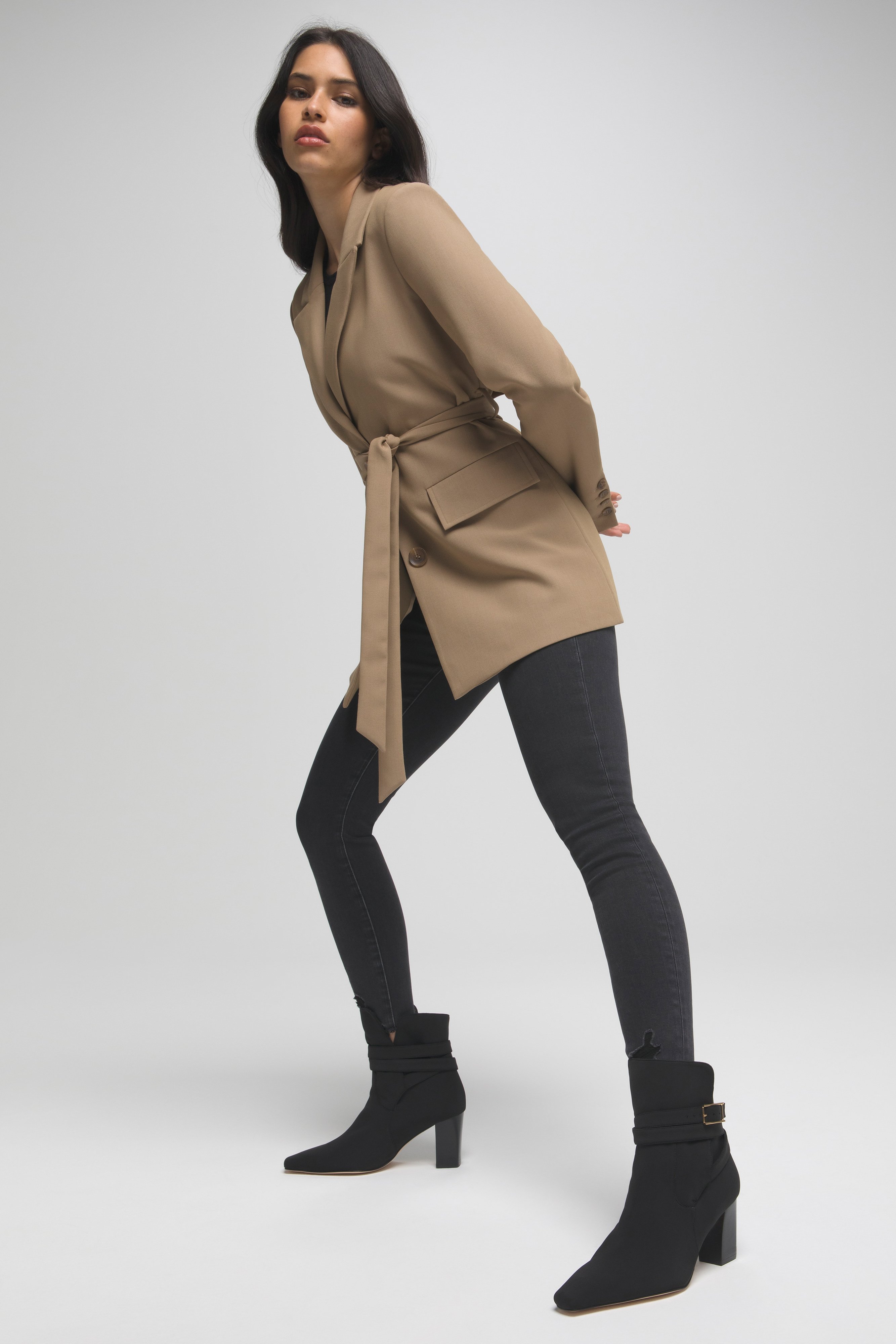 Styled With feature image for product TRENCH BLAZER | CAMEL003
