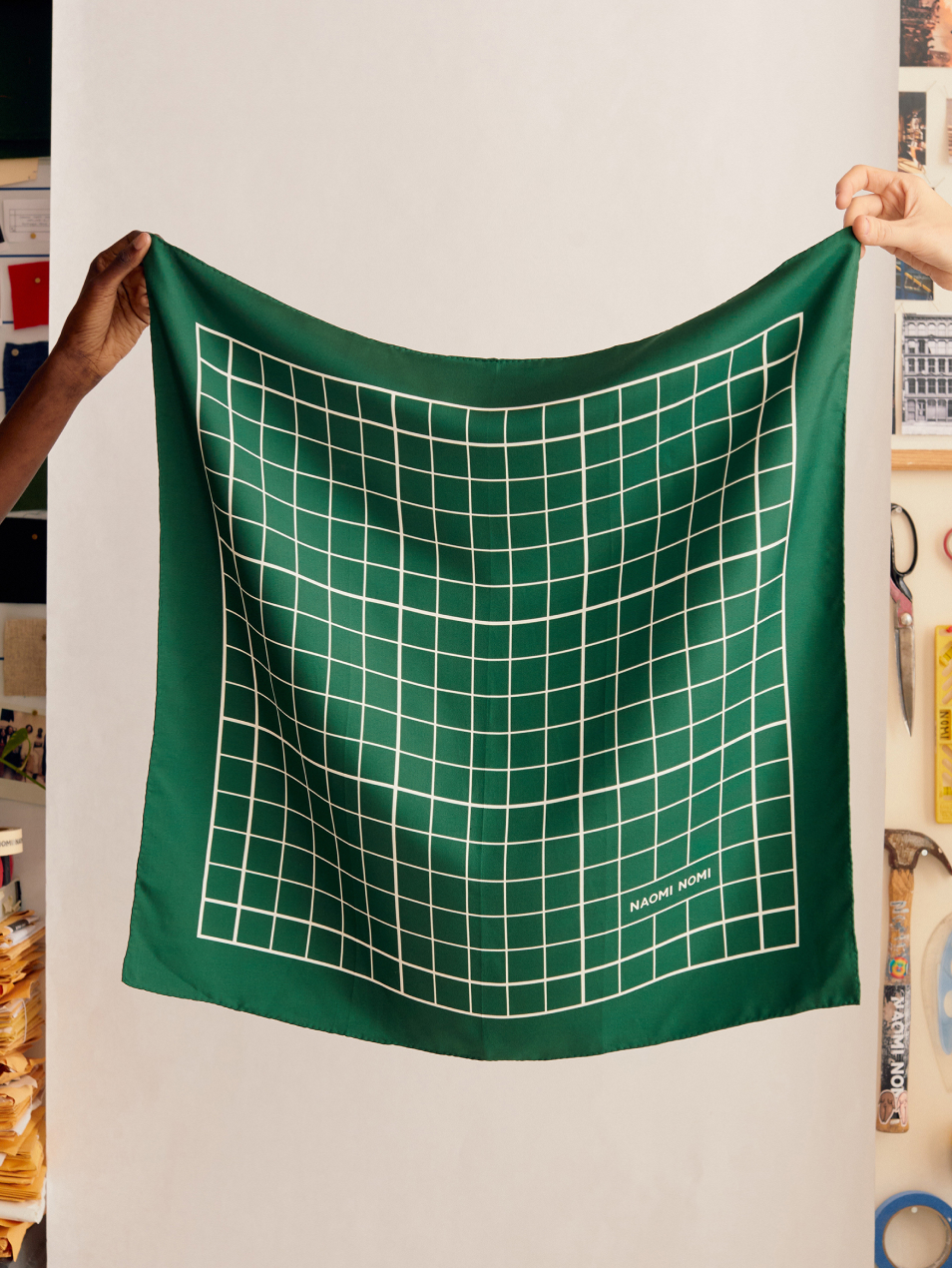 Cutting Mat Scarf (Green Silk)