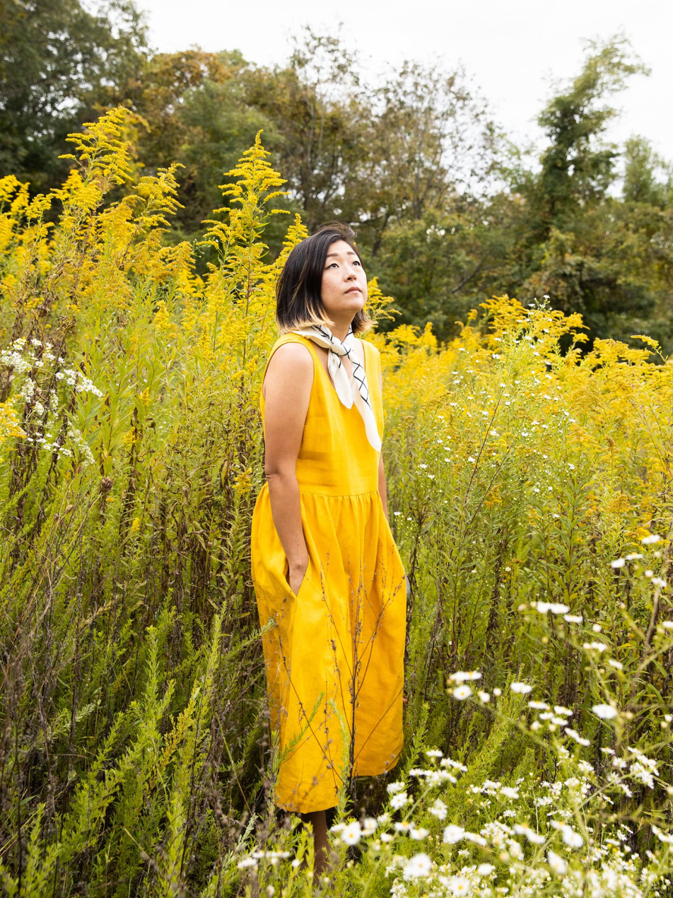 The Easy Dress in Marigold Yellow Linen | NAOMI NOMI