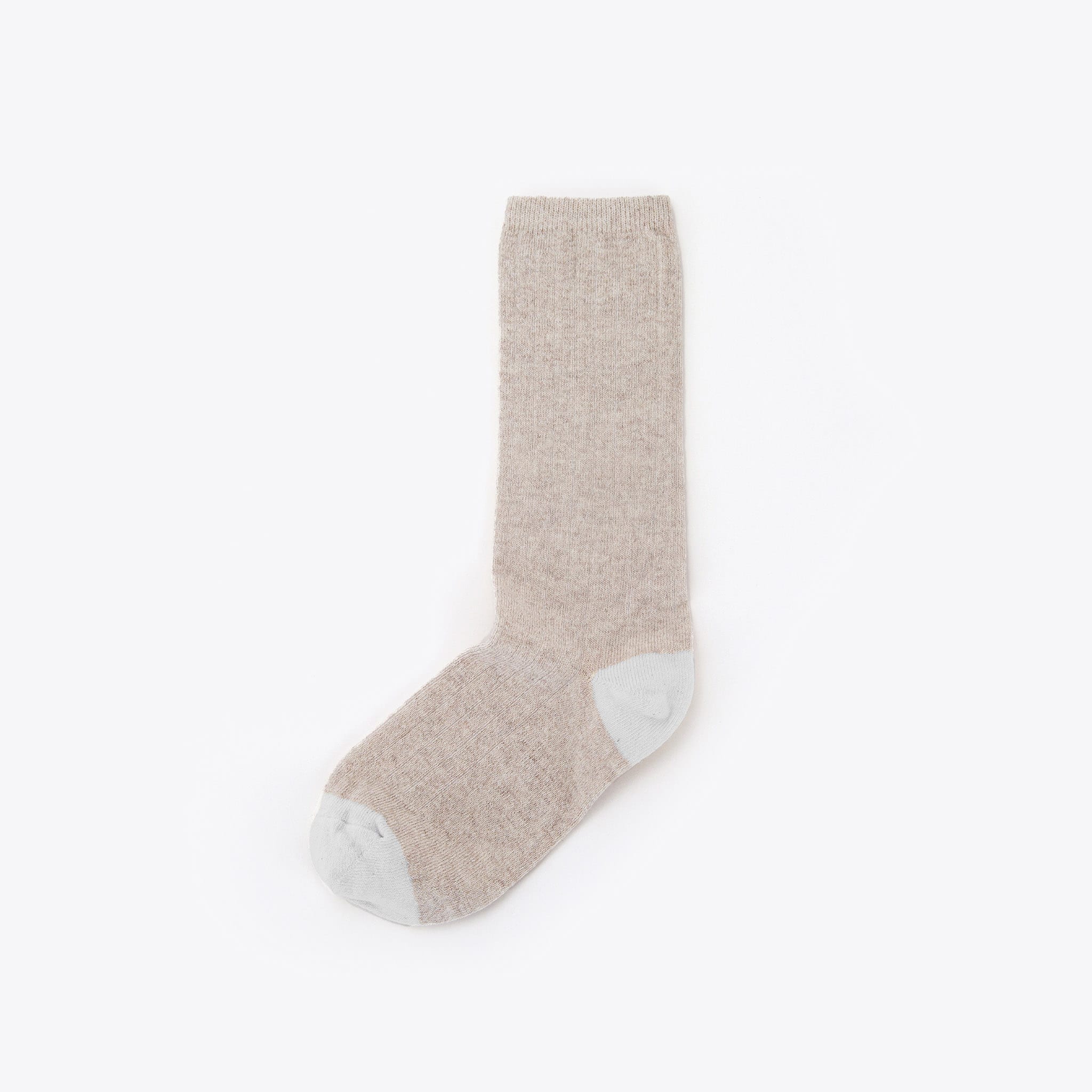 Nisolo Cotton Crew Sock Tan/White