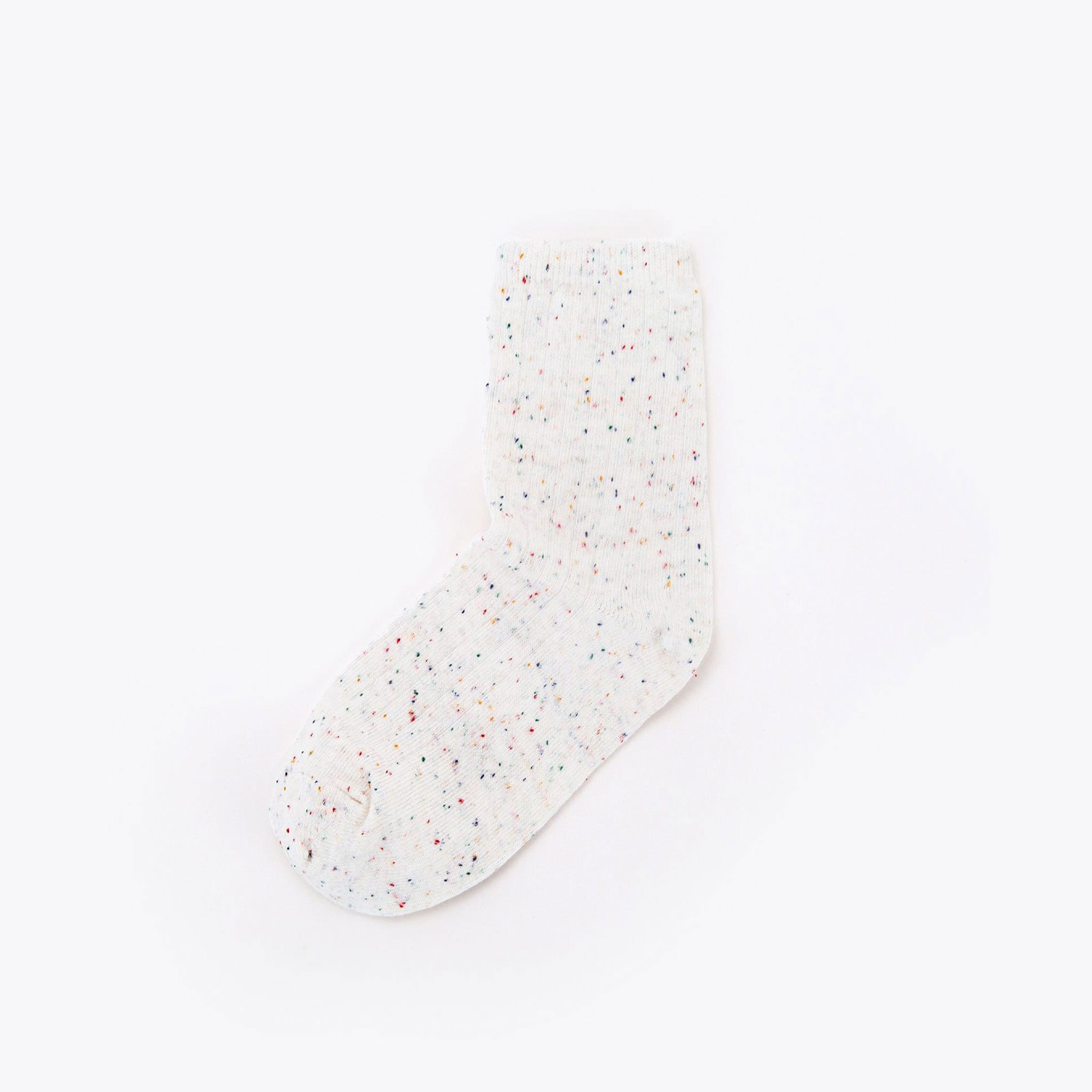 Nisolo Cotton Mid Sock Ivory Multicolor Marl