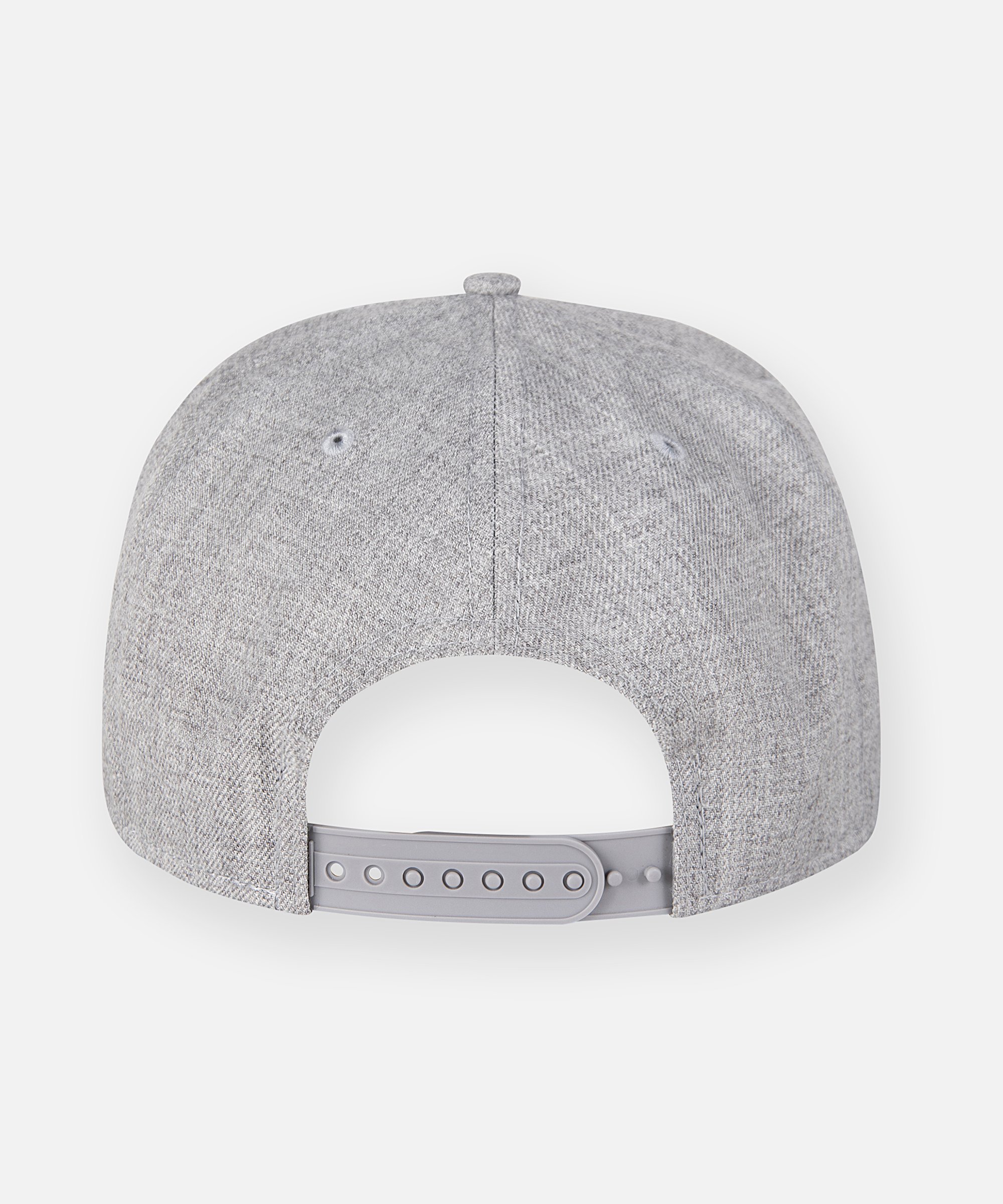 Grey Boy Crown Old School Snapback Hat — embroidery area