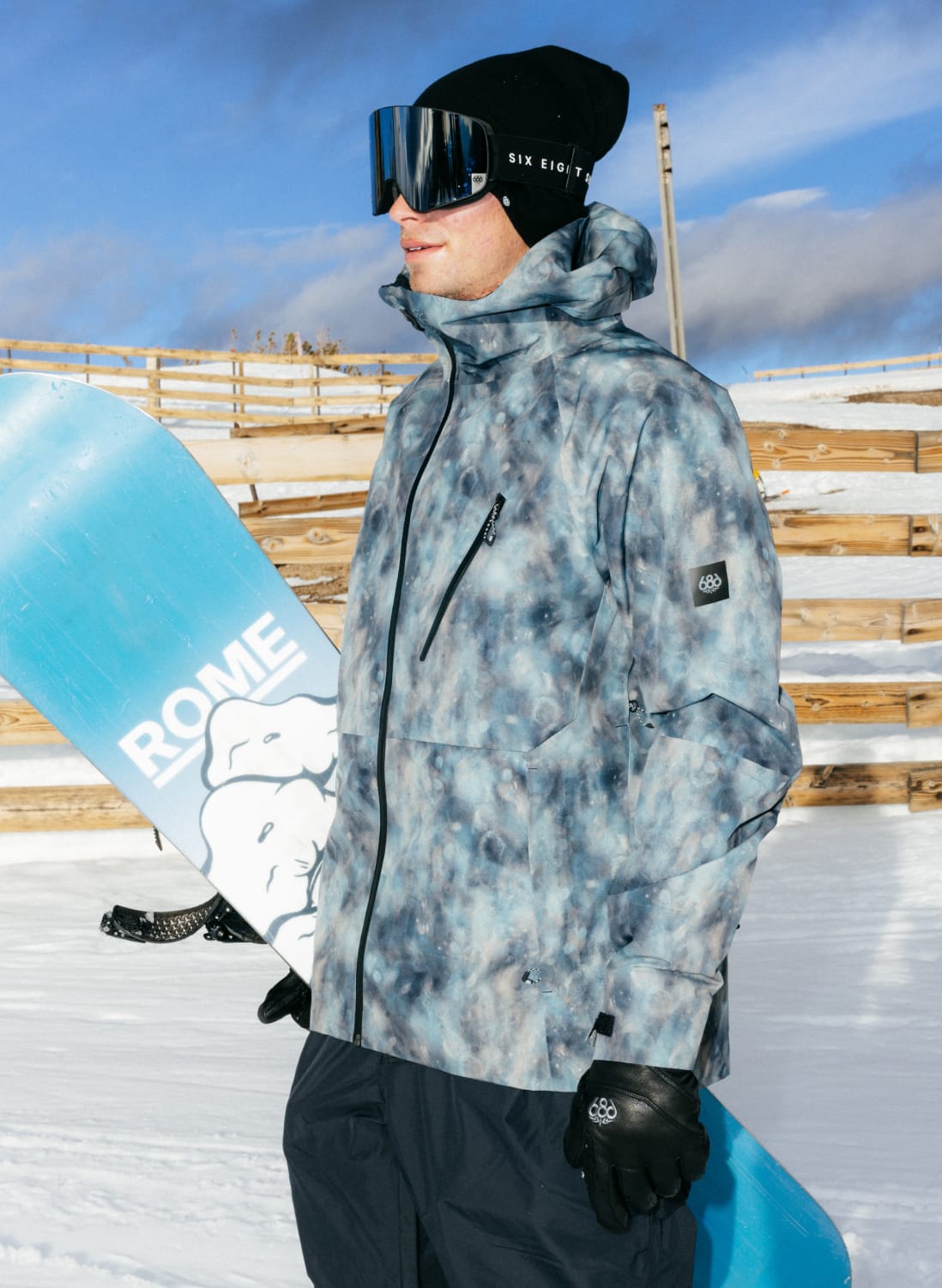 Image ALPENGLOW BLUE GRID / S