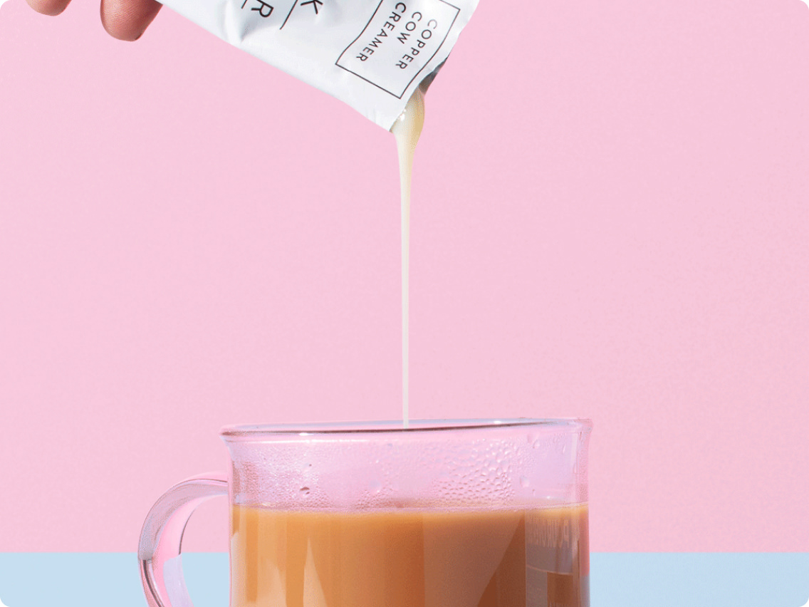 Make it a latte by adding creamer to your favorite coffee flavor